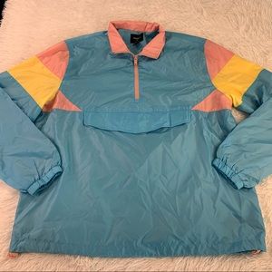 Forever 21 Men Windbreaker Pastel Colorblock Mens Size XL